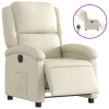 vidaXL krémszínű műbőr elektromos dönthető fotel (3204213)