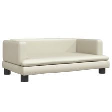 vidaXL krémszínű műbőr kutyaágy 80 x 45 x 30 cm (171902) szállítóbox, fekhely kutyáknak