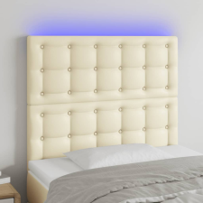 vidaXL krémszínű műbőr LED-es fejtámla 80x5x118/128 cm ágy és ágykellék
