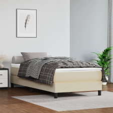 vidaXL krémszínű műbőr rugós ágykeret 90x200 cm ágy és ágykellék