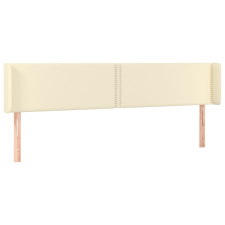 vidaXL krémszínű műbőr szárnyas fejtámla 163x16x78/88 cm (3118726) ágy és ágykellék