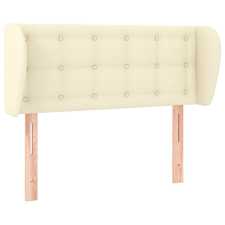 vidaXL krémszínű műbőr szárnyas fejtámla 83x23x78/88 cm (3117218) ágy és ágykellék