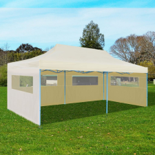 vidaXL Krémszínű összecsukható pavilon 3 x 6 m kerti bútor