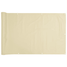 vidaXL krémszínű PVC belátás elleni erkélyparaván 500x75 cm (4005390) kerti bútor