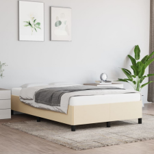 vidaXL Krémszínű szövet ágykeret 120x200 cm ágy és ágykellék