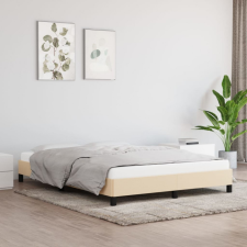 vidaXL Krémszínű szövet ágykeret 140 x 190 cm ágy és ágykellék