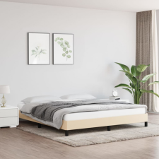 vidaXL Krémszínű szövet ágykeret 160x200 cm ágy és ágykellék