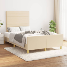 vidaXL krémszínű szövet ágykeret fejtámlával 120 x 200 cm ágy és ágykellék