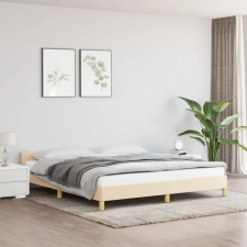 vidaXL Krémszínű szövet ágykeret fejtámlával 180 x 200 cm ágy és ágykellék
