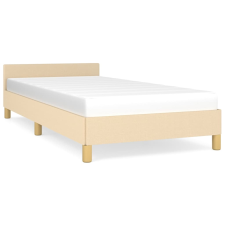 vidaXL krémszínű szövet ágykeret fejtámlával 80 x 200 cm (347372) ágy és ágykellék