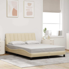 vidaXL krémszínű szövet ágykeret matrac nélkül 140 x 190 cm ágy és ágykellék