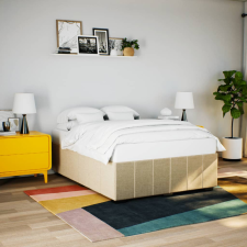 vidaXL krémszínű szövet ágykeret matrac nélkül 160 x 200 cm ágy és ágykellék
