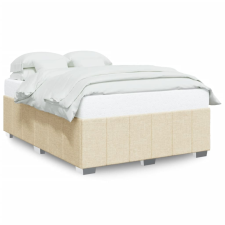 vidaXL krémszínű szövet ágykeret matrac nélkül 160 x 200 cm (3284851) ágy és ágykellék