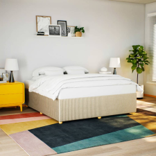 vidaXL krémszínű szövet ágykeret matrac nélkül 180 x 200 cm ágy és ágykellék