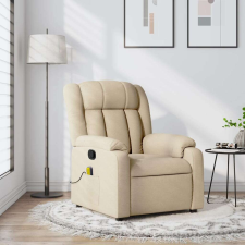 vidaXL krémszínű szövet dönthető masszázsfotel masszázsfotel