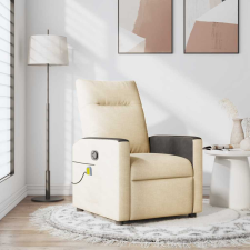 vidaXL krémszínű szövet dönthető masszázsfotel masszázsfotel
