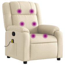 vidaXL krémszínű szövet dönthető masszázsfotel (373557) masszázsfotel