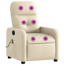 vidaXL krémszínű szövet dönthető masszázsfotel (374214) masszázsfotel