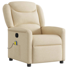 vidaXL krémszínű szövet dönthető masszázsfotel (4015614) masszázsfotel