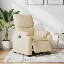vidaXL krémszínű szövet elektromos dönthető fotel bútor