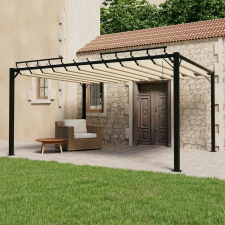 vidaXL krémszínű szövet és alumínium pavilon lamellás tetővel 3 x 4 m kerti bútor