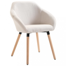 vidaXL Krémszínű szövet étkezőszék bútor