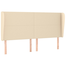 vidaXL krémszínű szövet fejtámla szárnyakkal 203x23x118/128 cm (3117703) ágy és ágykellék