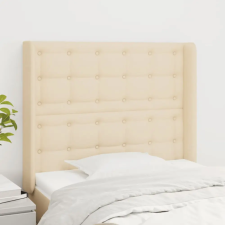 vidaXL krémszínű szövet fejtámla szárnyakkal 83x16x118/128 cm ágy és ágykellék