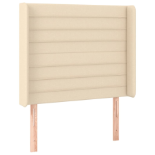 vidaXL krémszínű szövet fejtámla szárnyakkal 93x16x118/128 cm (3119707) ágy és ágykellék
