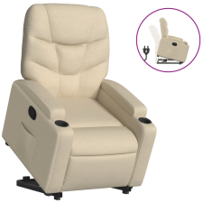 vidaXL krémszínű szövet felállást segítő dönthető fotel (3204605) bútor
