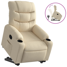 vidaXL krémszínű szövet felállást segítő dönthető fotel (3206653) bútor