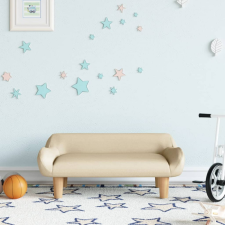 vidaXL krémszínű szövet gyerekkanapé 70 x 40 x 30 cm gyermekbútor