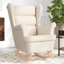 vidaXL krémszínű szövet hintaszék 74 x 90 x 102 cm bútor