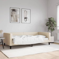 vidaXL krémszínű szövet kanapéágy 100 x 200 cm bútor