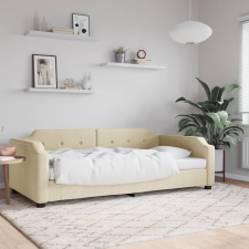 vidaXL krémszínű szövet kanapéágy 90 x 200 cm bútor