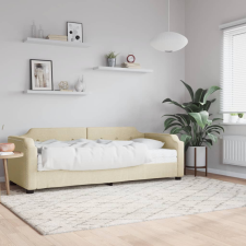 vidaXL krémszínű szövet kanapéágy matraccal 100x200 cm ágy és ágykellék