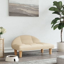vidaXL krémszínű szövet kutyaágy 70 x 52 x 30 cm szállítóbox, fekhely kutyáknak