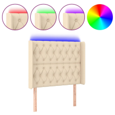vidaXL krémszínű szövet LED-es fejtámla 103x16x118/128 cm (3124379) ágy és ágykellék