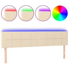 vidaXL krémszínű szövet LED-es fejtámla 160x5x78/88 cm (3121623) ágy és ágykellék