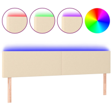 vidaXL krémszínű szövet LED-es fejtámla 180x5x78/88 cm (3121351) ágy és ágykellék