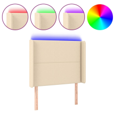vidaXL krémszínű szövet LED-es fejtámla 93x16x118/128 cm (3123895) ágy és ágykellék