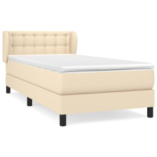 vidaXL krémszínű szövet rugós ágy matraccal 100 x 200 cm (3126546) ágy és ágykellék