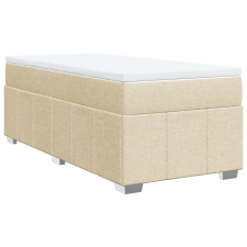vidaXL krémszínű szövet rugós ágy matraccal 100 x 200 cm (3285454) ágy és ágykellék
