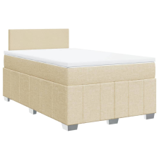 vidaXL krémszínű szövet rugós ágy matraccal 120 x 190 cm (3287005) ágy és ágykellék