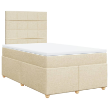vidaXL krémszínű szövet rugós ágy matraccal 120 x 190 cm (3291224) ágy és ágykellék