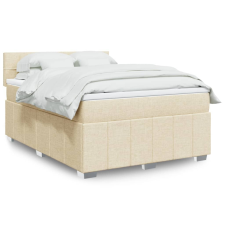 vidaXL krémszínű szövet rugós ágy matraccal 140 x 190 cm ágy és ágykellék