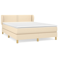 vidaXL krémszínű szövet rugós ágy matraccal 140 x 190 cm (3126722) ágy és ágykellék