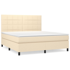 vidaXL krémszínű szövet rugós ágy matraccal 160 x 200 cm (3141790) ágy és ágykellék
