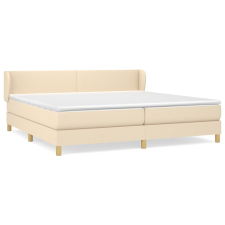 vidaXL krémszínű szövet rugós ágy matraccal 200 x 200 cm (3126674) ágy és ágykellék