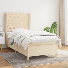 vidaXL krémszínű szövet rugós ágy matraccal 80 x 200 cm ágy és ágykellék